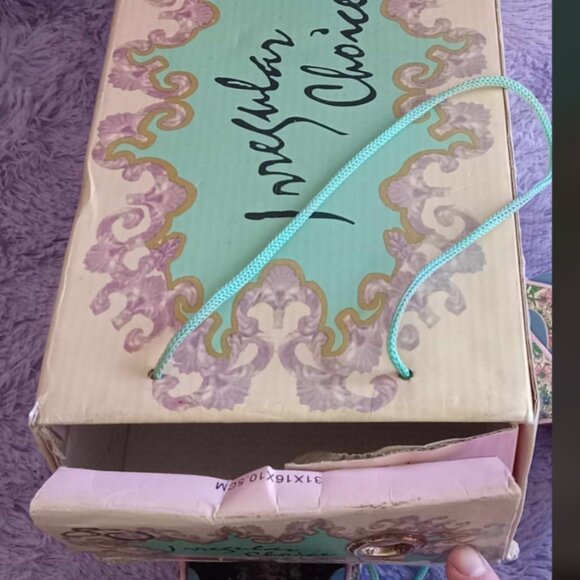 Irregular Choice Blue Pink Floral Rounded Heel Size 41EU - Picture 6 of 8